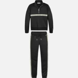 Calvin Klein Boys' Logo Tape Zip-Up Set - Black - 10 Years