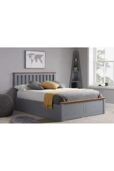 Birlea Phoenix King Ottoman Bed - Grey PHOTB5STGV4