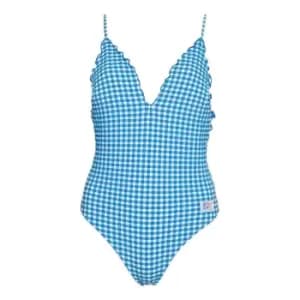 Tommy Bodywear Plunge One Piece - Blue