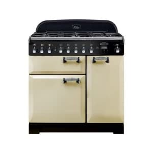 Rangemaster ELA90DFFCR Elan Deluxe 90 Dual Fuel Range Cooker CreamChrome