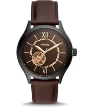 Fossil Men Fenmore Automatic Brown Leather Watch