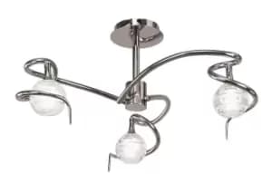 Dali Semi Flush Ceiling 3 Light G9, Polished Chrome