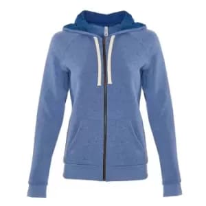 Next Level Womens/Ladies PCH Zip Hoodie (L) (Heather Bay Blue)