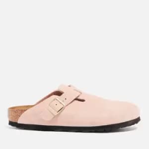 Birkenstock Womens Boston Slim Fit Suede Mules - Light Rose - UK 4.5