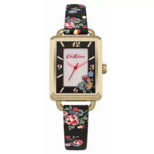 Ladies Cath Kidston Spray Flowers Black Strap Watch