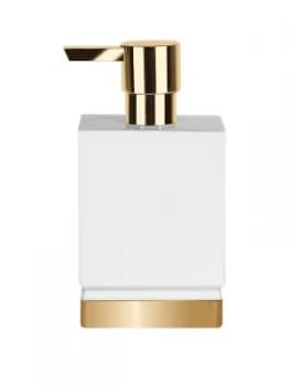 Spirella Roma Soap Dispenser In White And Gold
