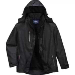 Portwest Outcoach Mens Waterproof Jacket Black 2XL