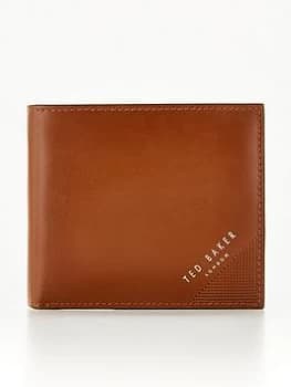 Ted Baker Leather Bifold Wallet with Coinholder - Tan, Men