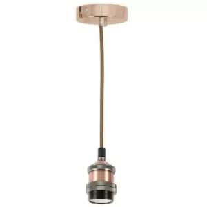 Lyyt Vintage Single Pendant Cord Set E27 Antique Copper