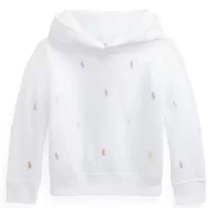 Polo Ralph Lauren Junior All Over Logo Hoodie - White