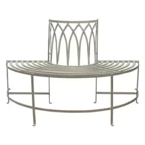 Gallery Direct Alberoni Outdoor Tree Bench Seat in White