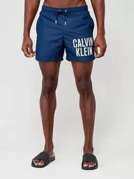 Calvin Klein Medium Large Logo Swimshort, Navy, Size 4XL, Men