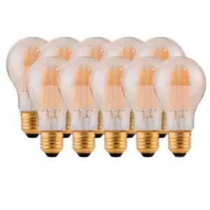 Harper Living 8 Watts A60 E27 LED Bulb Amber Warm White Dimmable, Pack of 10
