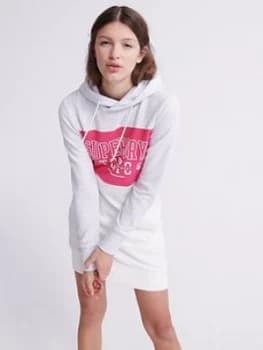 Superdry Track & Field Sweat Dress - Pink, Size 6, Women