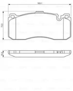 Bosch 0986494428 BP1350 Brake Pad Set Disc Brake Front Axle