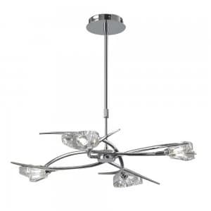 Telescopic Semi Flush Convertible 4 Light G9, Polished Chrome