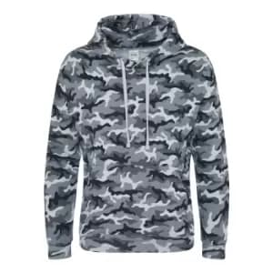 AWDis Mens Camo Hoodie (M) (Grey Camo)