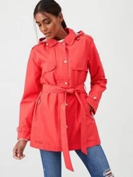 Regatta Garbo Waterproof Trench Jacket - Red , Red, Size 12, Women
