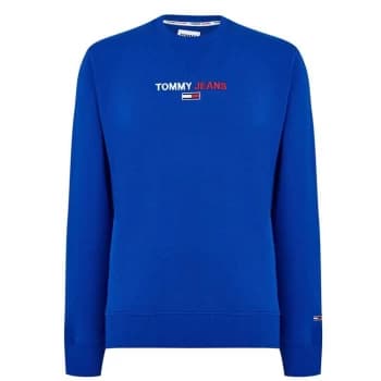 Tommy Jeans Linear Logo Sweater - Prov Blue C63