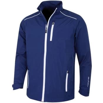 Island Green Waterproof Golf Jacket Mens - Navy/White