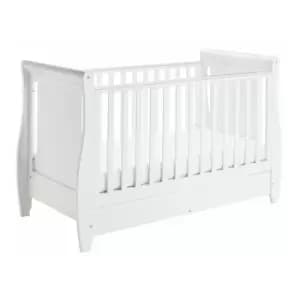 Babymore Stella Drop Side Cot Bed White