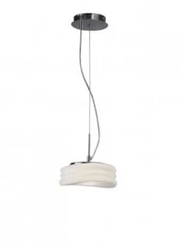 Ceiling Pendant 2 Light GU10 Small, Polished Chrome, Frosted White Glass