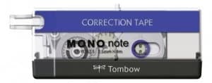 Tombow Correction tape MONO note 2.5mmX4m BK/WT/BL PK1