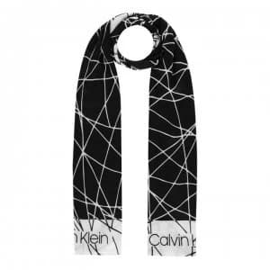 Calvin Klein Scribble Scarf - Black/White 0GV