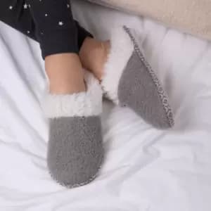 totes Isotoner Swept Back Ladies Mule Slippers Grey