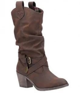 Rocket Dog Sidestep Knee High Boots - Brown