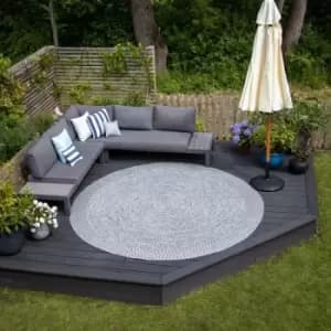 Apollo Indoor & Outdoor Rug - Fog Grey - 350cm Round