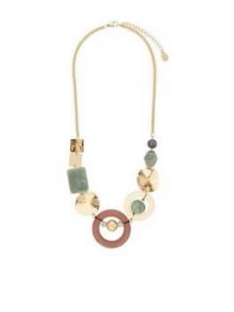 Accessorize Asymmetric Collar Necklace - Green