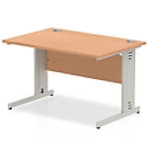 Impulse Cable Managed 1200 Rectangle Desk Oak