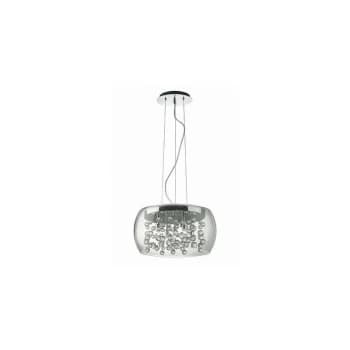 Ideal Lux Audi-80 - 5 Light Small Blown Glass Bubbles Ceiling Pendant Chrome, G9
