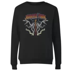 Jurassic Park Raptor Twinz Womens Sweatshirt - Black - L