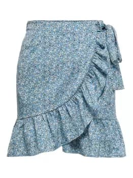 ONLY Wrap Skirt Women Blue