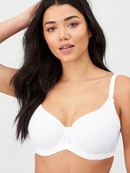 Panache Cari Moulded Spacer T-Shirt Bra - White, Size 28Dd, Women