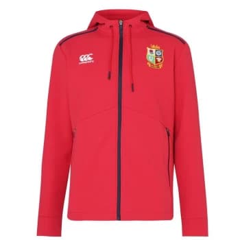 Canterbury British and Irish Lions Full Zip Hoodie Mens - Red