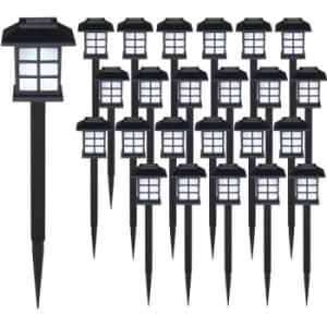6-24 x LED Solar Light Garden Pathway Ground Lantern Landscape Outdoor Yard Lamp 24Pcs Set