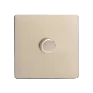 Varilight Screwless LED V-Pro Urban 1 Gang Rotary Dimmer Switch Satin