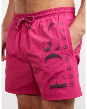 Hugo Boss Octopus Logo Swim Shorts Pink Size L Men