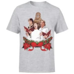 Star Wars Christmas Jedi Carols Grey T-Shirt - L