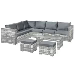 Oseasons Aruba Rattan 8 Seat Corner Set In Dove Grey