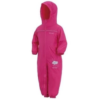 Regatta PUDDLE IV Waterproof PuddleSuit boys's Childrens Jumpsuit in Pink - Sizes 2 / 3 ans