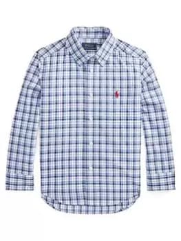 Ralph Lauren Boys Classic Checked Shirt - Blue Multi, Blue Multi, Size 10-12 Years=M