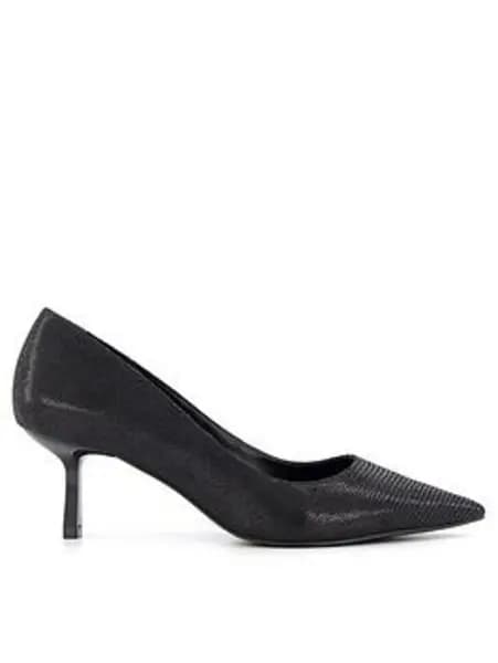 Dune London Anastasia Mid Heel Court Shoes - Black VYQ0F Female 4,5,6,7,8