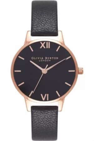 Ladies Olivia Burton Black Dial Sunray Watch OB16MD83