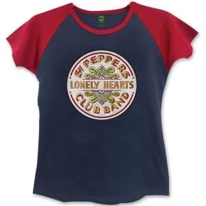 The Beatles - Sgt Pepper Womens Medium T-Shirt - Blue,Red