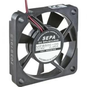 Axial fan 12 Vdc 14.3 m3h L x W x H 50 x 50 x 10 mm SEPA