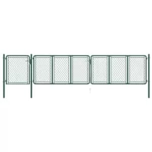 Vidaxl Garden Gate Steel 75X495cm Green